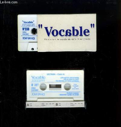 Lot de 2 cassettes auditives Vocable Espagnol, leons n238 et 397.