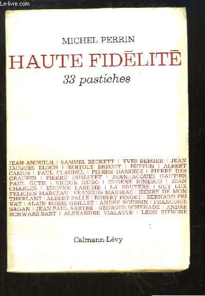 Haute Fidlit. 33 pastiches.