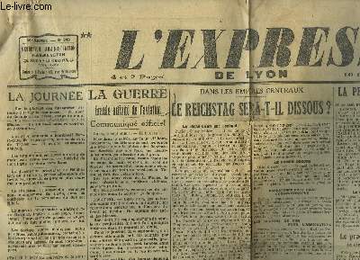 L'Express de Lyon N249 - 36e anne : Le Reichstag sera-t-il dissous ? - Ptrograde ne serait pas menace ...