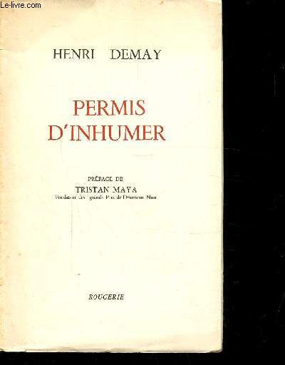 PERMIS D'INHUMER