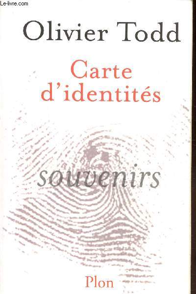CARTE D'IDENTITES - SOUVENIRS