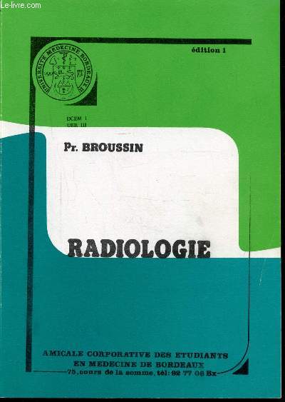 RADIOLOGIE - EDITION 1