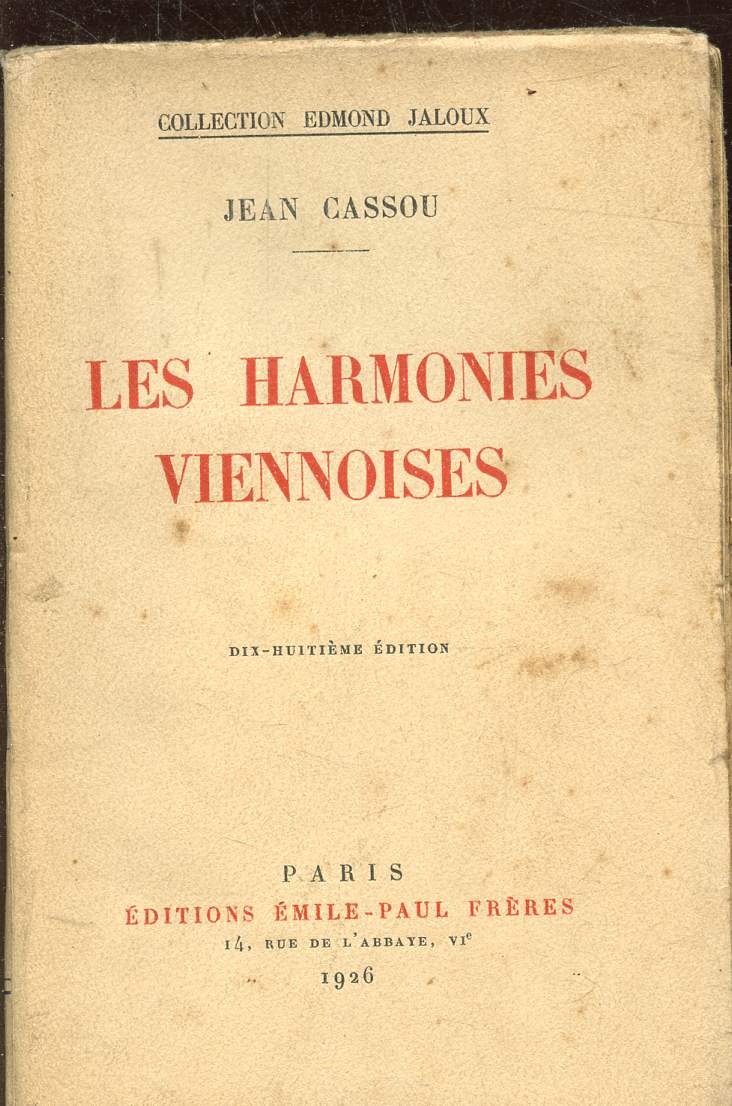 LES HARMONIES VIENNOISES -Collection Edmond Jaloux