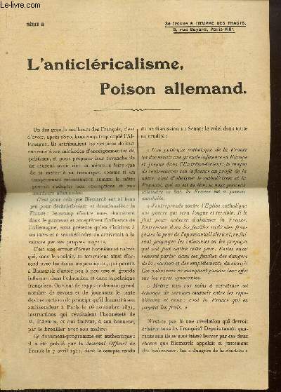 L'anticlricalisme, poison allemand