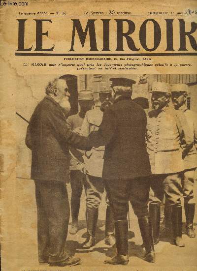 Le Miroir, 5e anne, n85 (11 juillet 1915) : En premire ligne au village de Tracy-le-Val / Shrapnells allemands clatant sur nos lignes / Le tocsin  l'approche des gaz asphyxiants /...