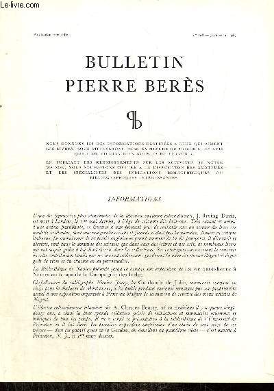 Bulletin Pierre Bers, n108 (juillet-aot 1967)