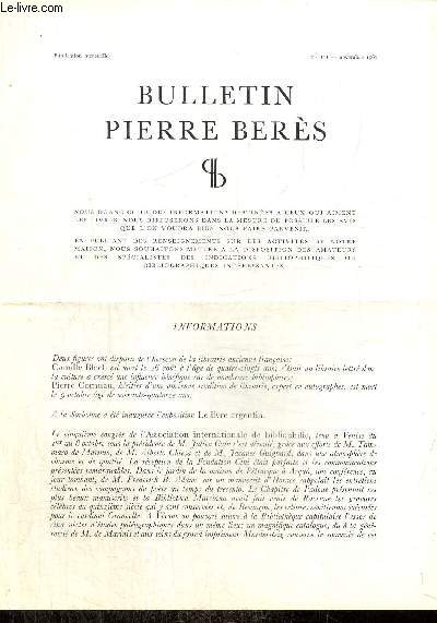 Bulletin Pierre Bers, n111 (novembre 1967)