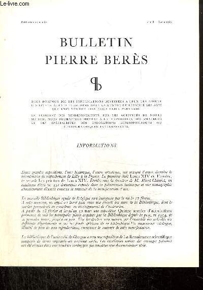 Bulletin Pierre Bers, n118 (fvrier 1969)