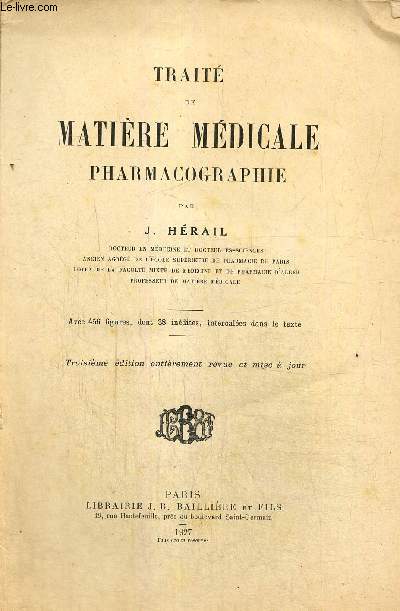 Trait de matire mdicale - Pharmacographie