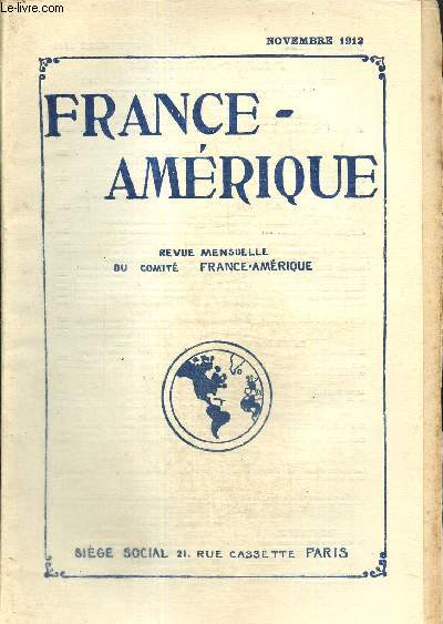 France-Amrique, n35 (novembre 1912) : Les capitaux europens en Argentine (Paul Walle) / Amrique centrale, la rvolution au Nicaragua (S.G.) / L'Ungava (Ch. Warin) / L'influence amricaine sur la vie sociale canadienne (Louis Arnould) /...