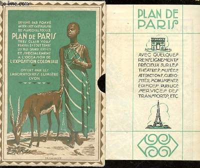 Plan de Paris spcialement  l'occasion de l'Exposition Coloniale
