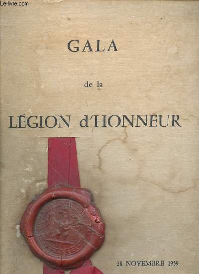 Gala de la Lgion d'Honneur. Programme musical