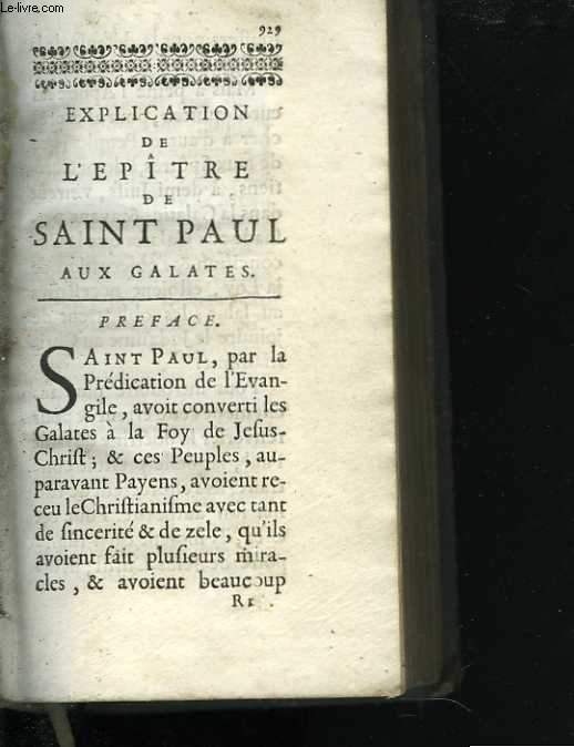 Explication de l'ptre de Saint Paul aux Galates