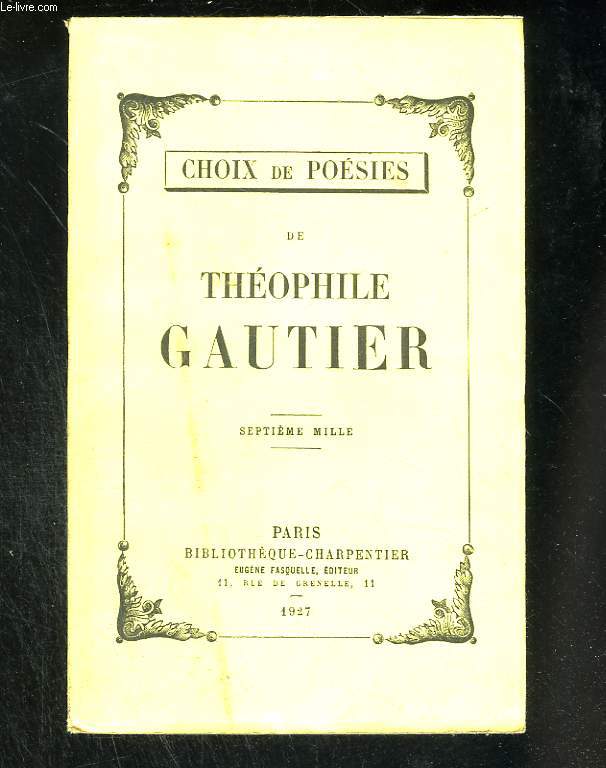 Choix de posies de Thphile Gautier
