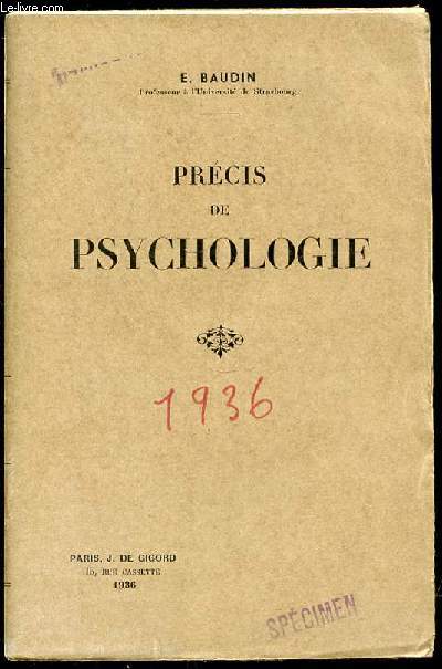 PRECIS DE PSYCHOLOGIE.