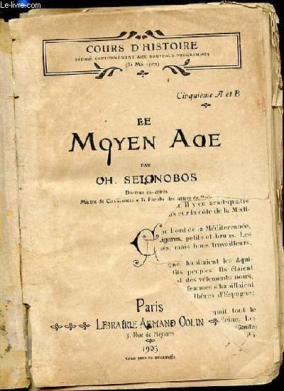 LE MOYEN AGE - CINQUIEME A ET B / COURS D'HISTOIRE.